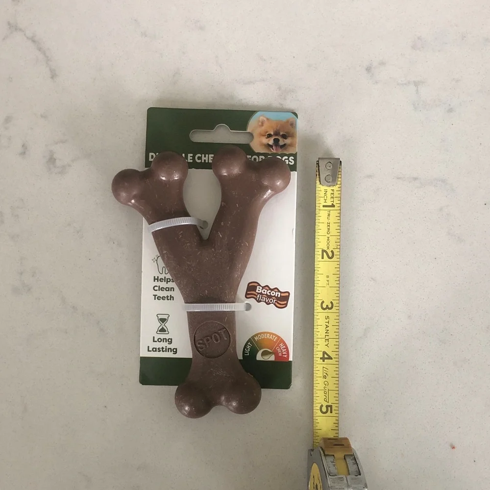 Double Chew Bone Dog Toy - Brown